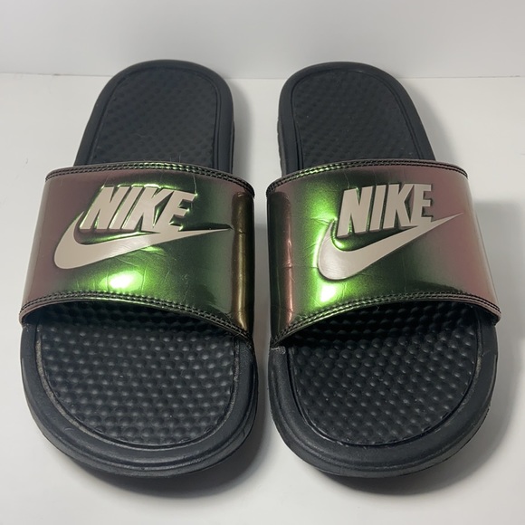 Nike | Shoes | Womens Nike Iridescent Slides | Poshmark